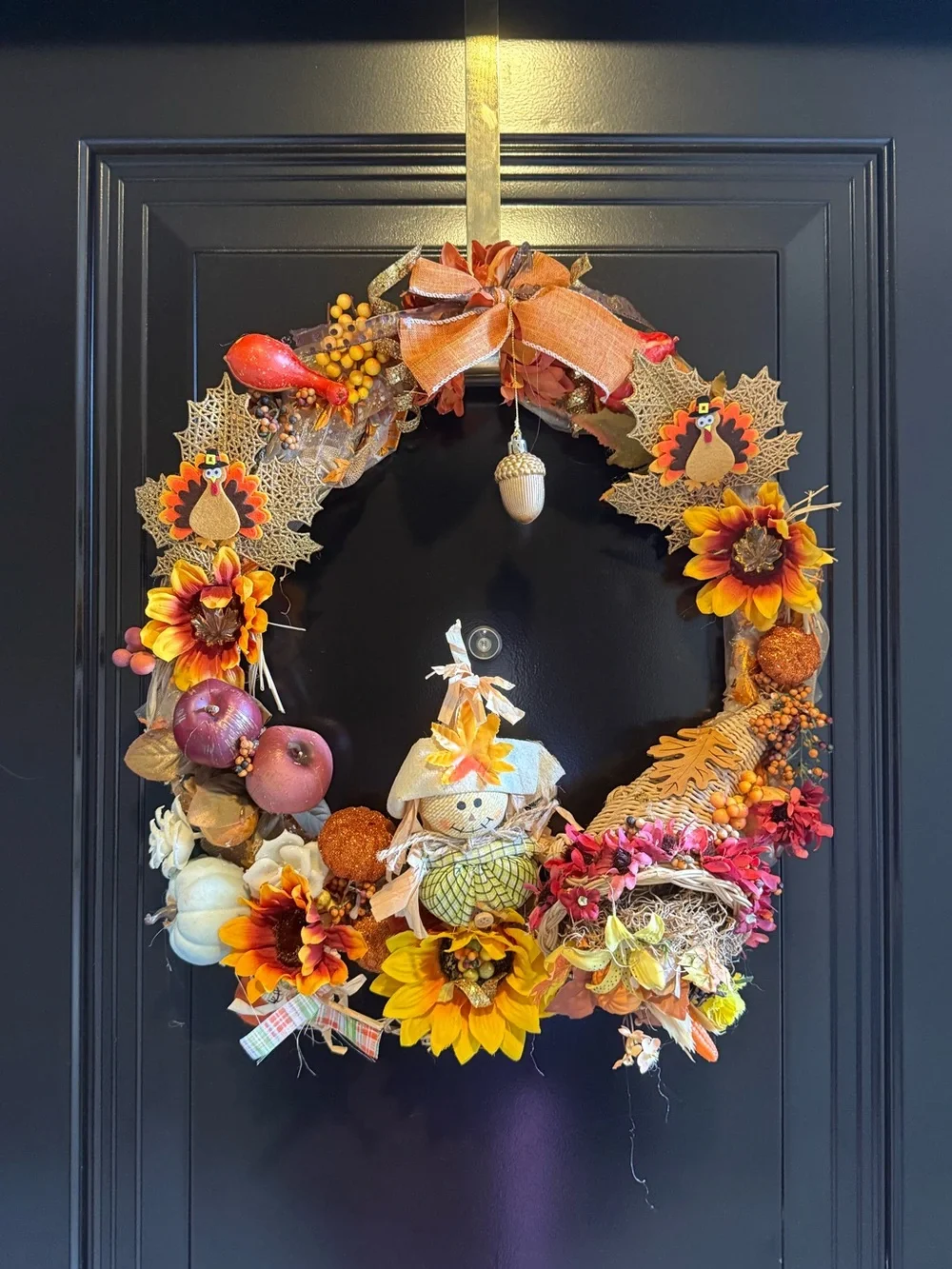 Cute Fall Thanksgiving Wreath 22” + Two Wreath Storage Bags